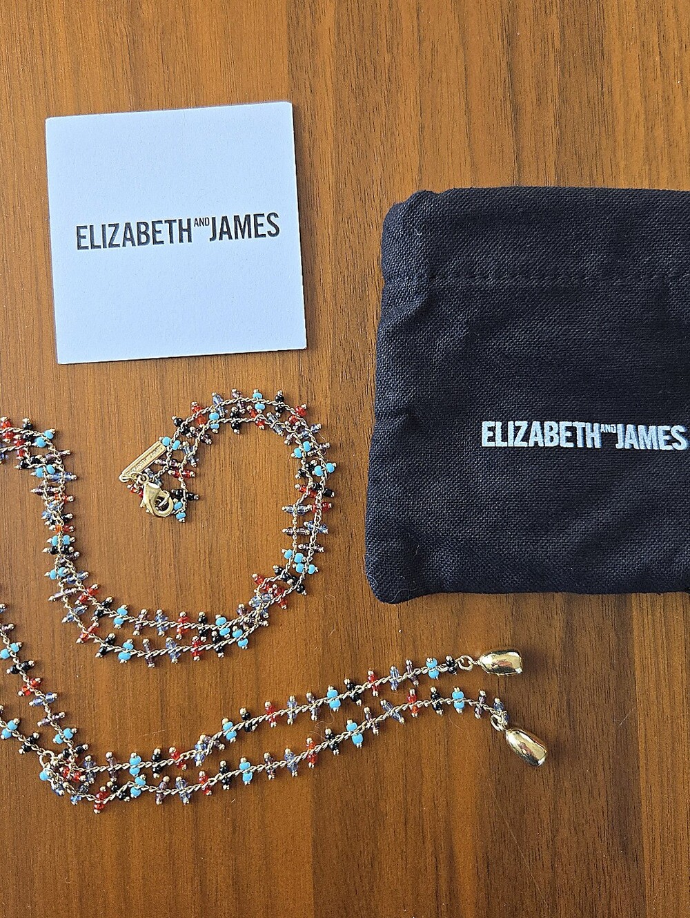 Elizabeth & James Rosa Emmy Beaded Lariat Necklace